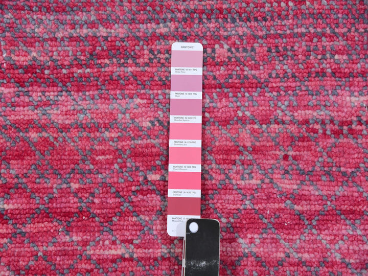 9'4" x 12'2" New Hand Knotted Red Wool Rectangle Oriental Rug - MOA10279645
