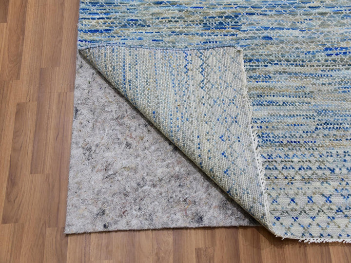 10'0" x 14'1" New Hand Knotted Grey Wool Rectangle Oriental Rug - MOA10279647