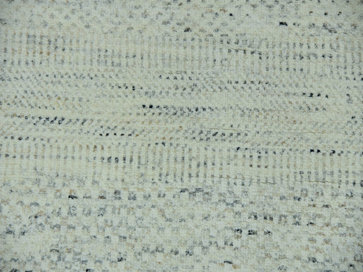 8'0" x 8'0" New Hand Knotted Grey Wool Round Oriental Rug - MOA10279655