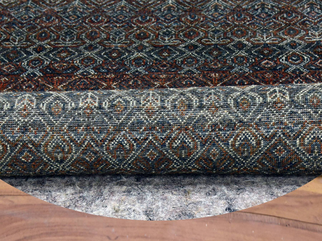 5'11" x 6'0" New Hand Knotted Brown Wool Round Oriental Rug - MOA10279660