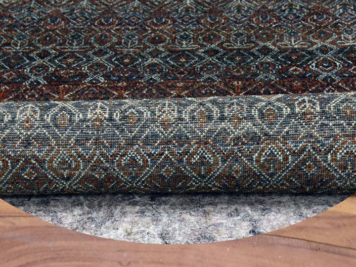 5'11" x 6'0" New Hand Knotted Brown Wool Round Oriental Rug - MOA10279660