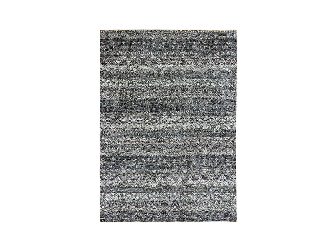 5'0" x 7'1" New Hand Knotted Grey Wool Rectangle Oriental Rug - MOA10279664
