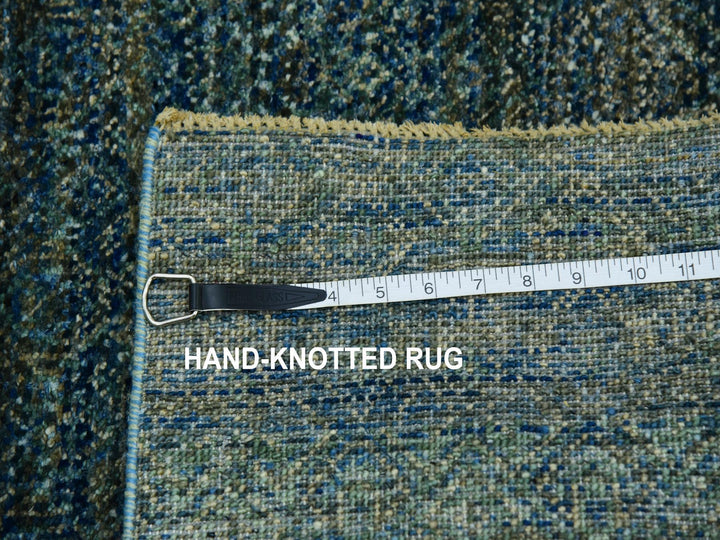 2'6" x 6'0" New Hand Knotted Green Wool Runner Oriental Rug - MOA10279667