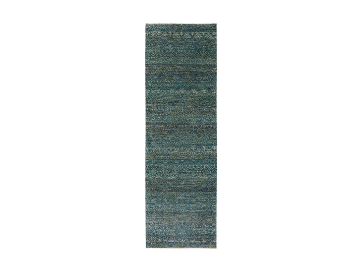 2'6" x 8'0" New Hand Knotted Green Wool Runner Oriental Rug - MOA10279669