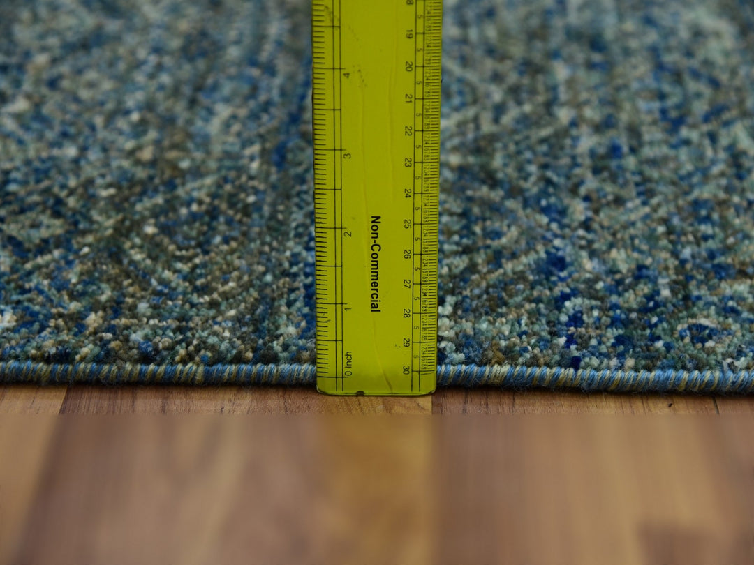 2'6" x 8'0" New Hand Knotted Green Wool Runner Oriental Rug - MOA10279669