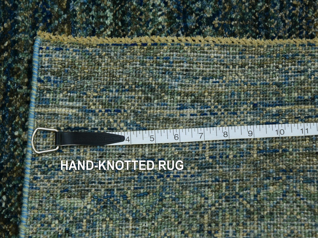 2'6" x 8'0" New Hand Knotted Green Wool Runner Oriental Rug - MOA10279669