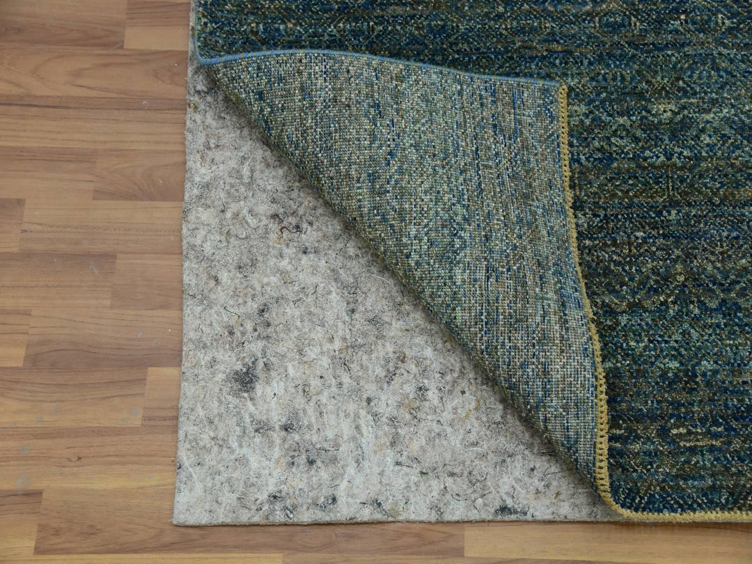 2'6" x 8'0" New Hand Knotted Green Wool Runner Oriental Rug - MOA10279670