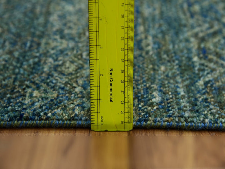 2'6" x 8'0" New Hand Knotted Green Wool Runner Oriental Rug - MOA10279670
