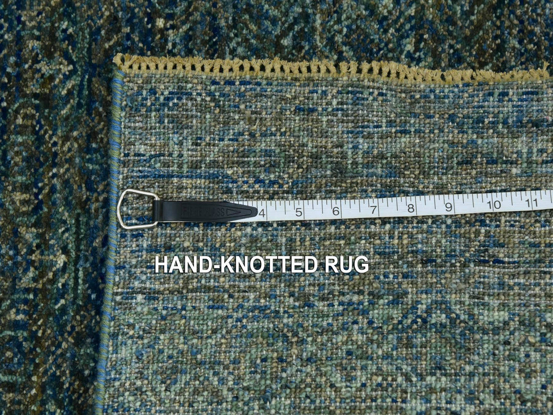 2'6" x 8'0" New Hand Knotted Green Wool Runner Oriental Rug - MOA10279670
