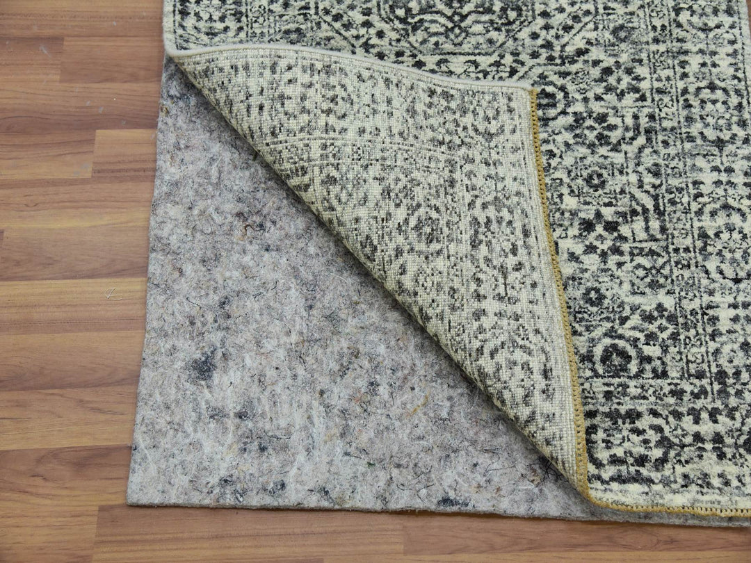 2'8" x 10'0" New Hand Knotted Ivory Wool Runner Oriental Rug - MOA10279683