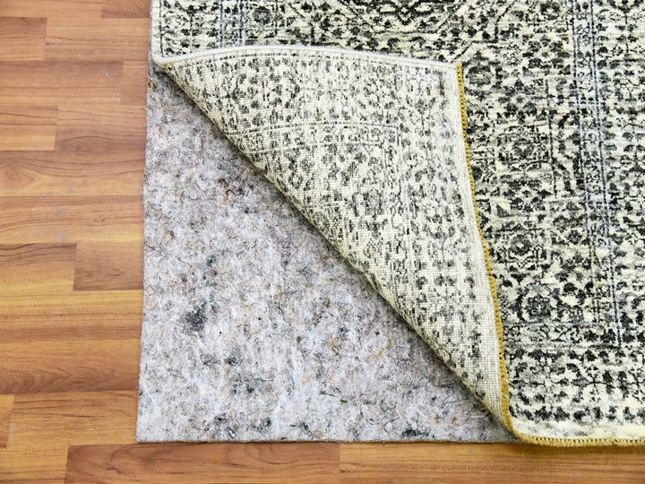 2'8" x 10'0" New Hand Knotted Ivory Wool Runner Oriental Rug - MOA10279684