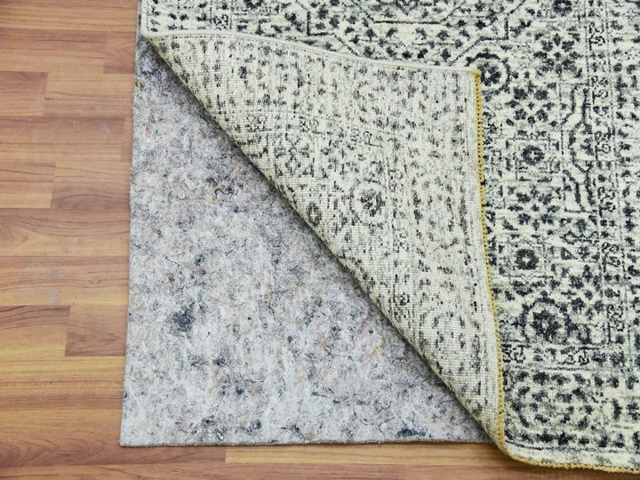 2'8" x 10'0" New Hand Knotted Ivory Wool Runner Oriental Rug - MOA10279685