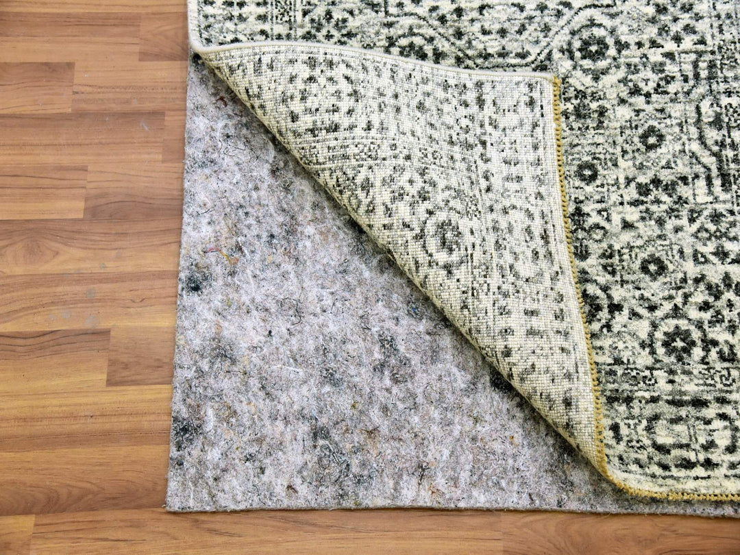 2'9" x 10'0" New Hand Knotted Ivory Wool Runner Oriental Rug - MOA10279686