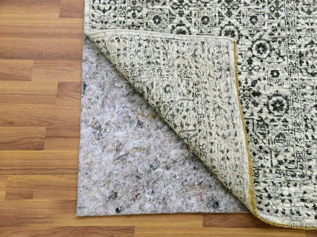 2'7" x 12'0" New Hand Knotted Ivory Wool Runner Oriental Rug - MOA10279687