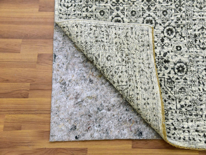 2'7" x 12'0" New Hand Knotted Ivory Wool Runner Oriental Rug - MOA10279687