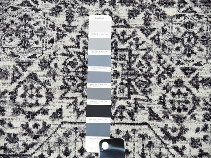 2'7" x 14'1" New Hand Knotted Ivory Wool Runner Oriental Rug - MOA10279688