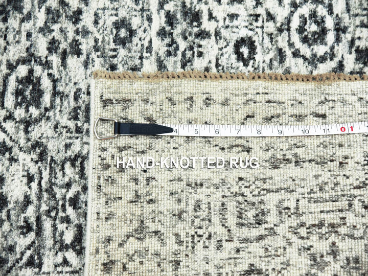 2'10" x 21'10" New Hand Knotted Ivory Wool Runner Oriental Rug - MOA10279690