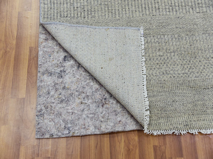 5'11" x 6'0" New Hand Knotted Grey Wool Square Oriental Rug - MOA10279715
