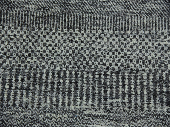 9'8" x 9'8" New Hand Knotted Grey Wool Round Oriental Rug - MOA10279728