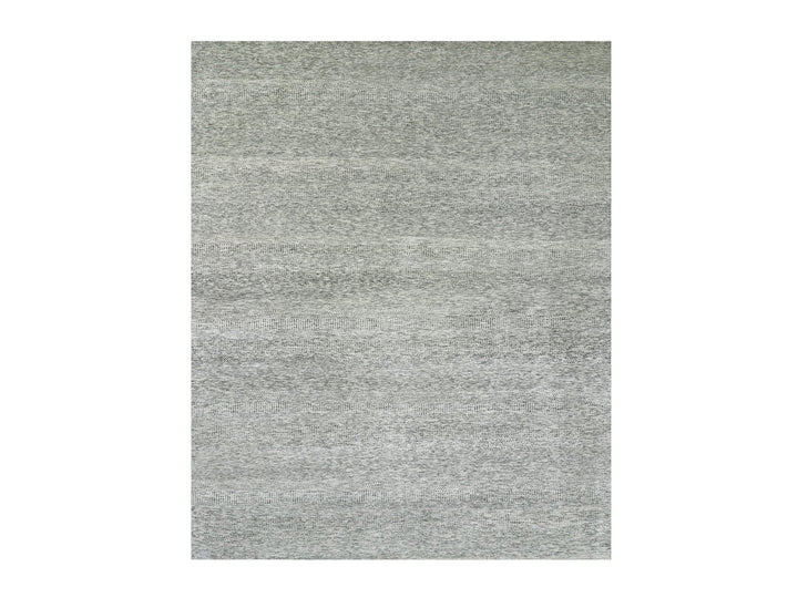 12'2" x 15'4" New Hand Knotted Grey Wool Rectangle Oriental Rug - MOA10279737
