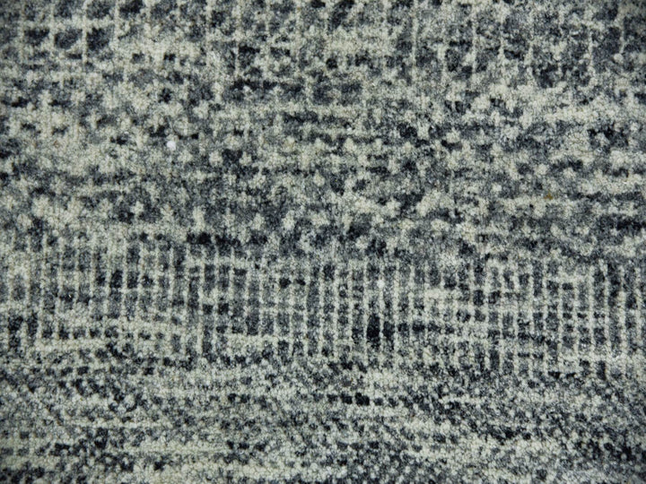 12'2" x 15'4" New Hand Knotted Grey Wool Rectangle Oriental Rug - MOA10279737
