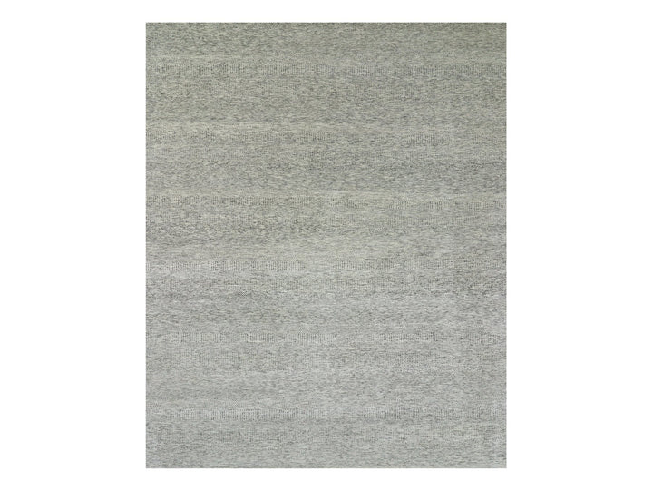 12'2" x 15'4" New Hand Knotted Grey Wool Rectangle Oriental Rug - MOA10279738