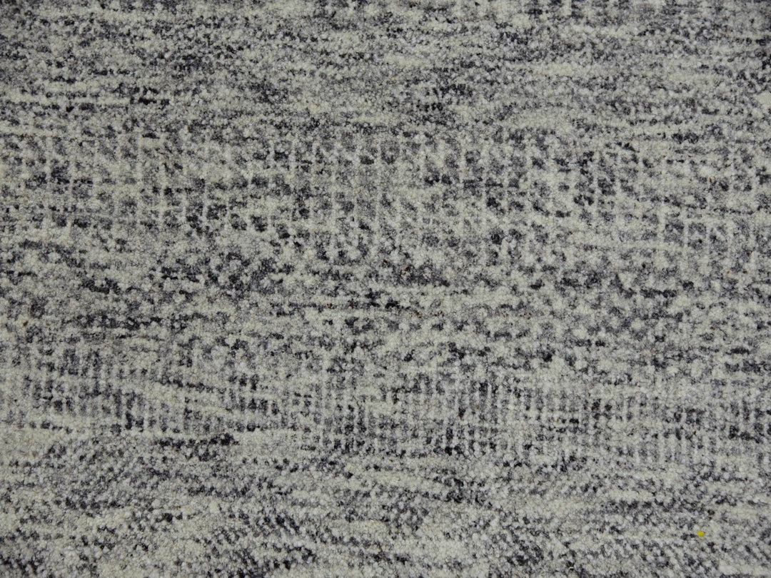10'0" x 13'10" New Hand Knotted Grey Wool Rectangle Oriental Rug - MOA10279739