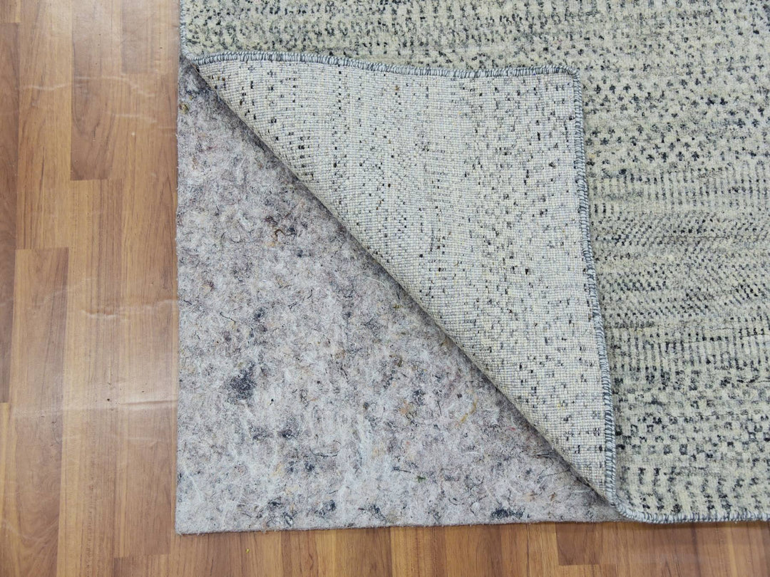 3'0" x 5'6" New Hand Knotted Grey Wool Rectangle Oriental Rug - MOA10279747