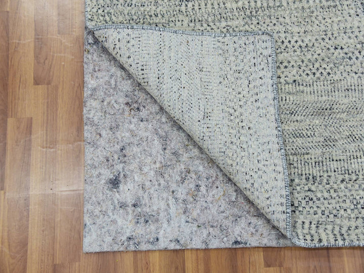 3'0" x 5'6" New Hand Knotted Grey Wool Rectangle Oriental Rug - MOA10279747
