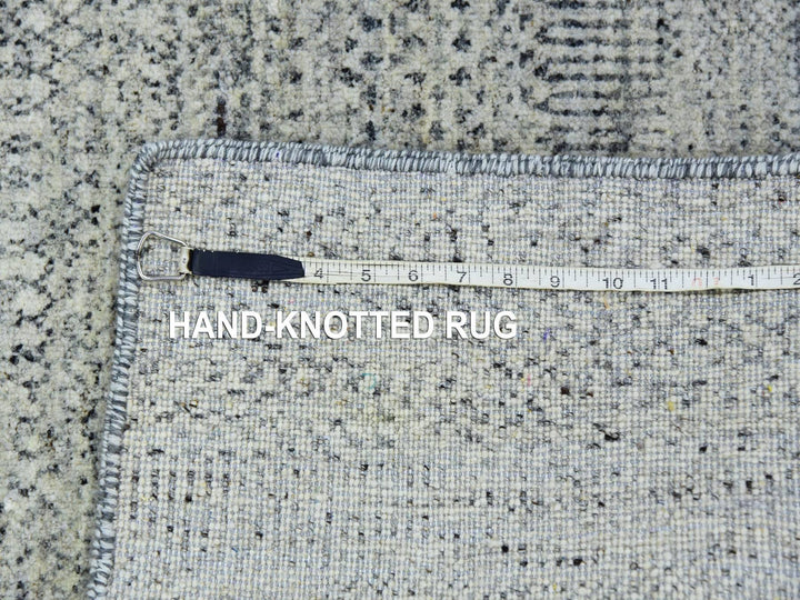 3'0" x 5'6" New Hand Knotted Grey Wool Rectangle Oriental Rug - MOA10279748
