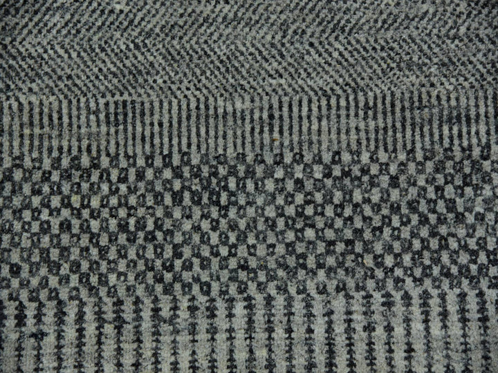 11'11" x 11'11" New Hand Knotted Grey Wool Square Oriental Rug - MOA10279755