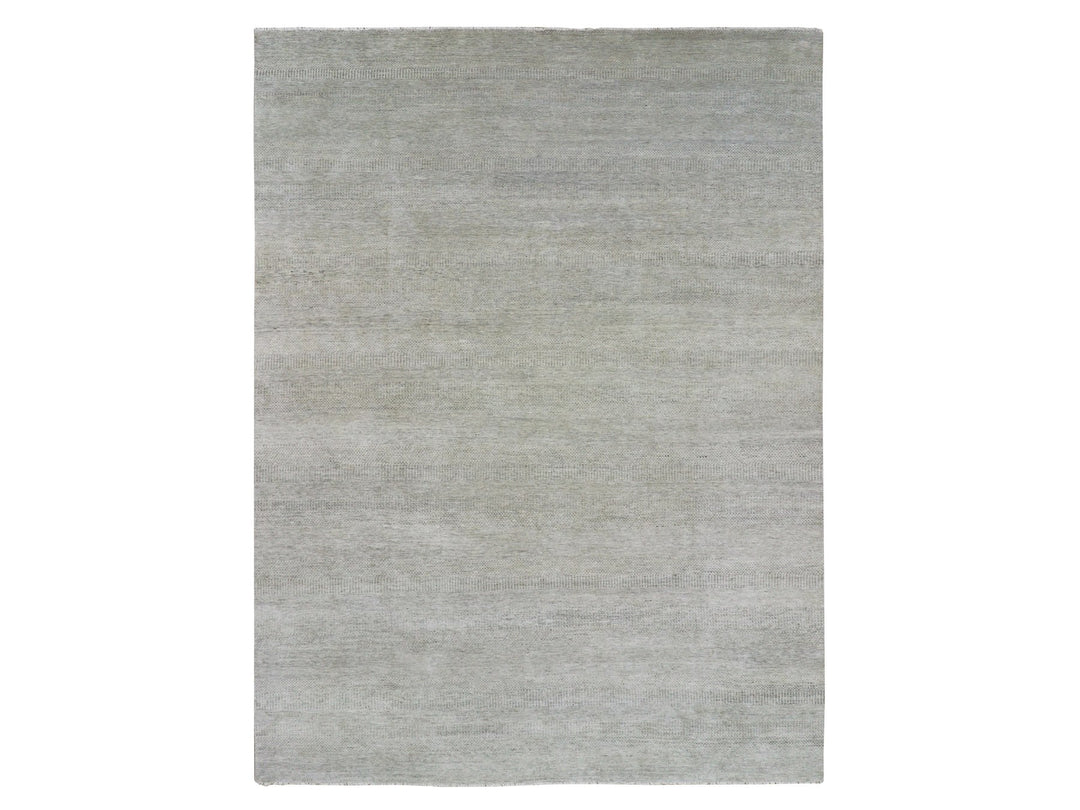 11'10" x 15'4" New Hand Knotted Grey Wool Rectangle Oriental Rug - MOA10279760