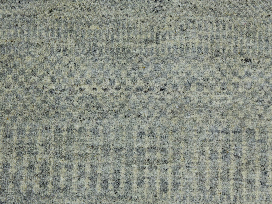 11'10" x 15'4" New Hand Knotted Grey Wool Rectangle Oriental Rug - MOA10279760