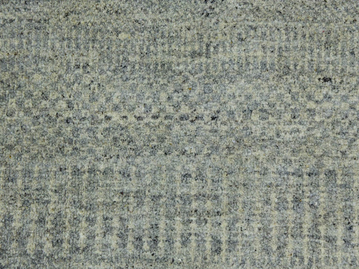 11'10" x 15'4" New Hand Knotted Grey Wool Rectangle Oriental Rug - MOA10279760