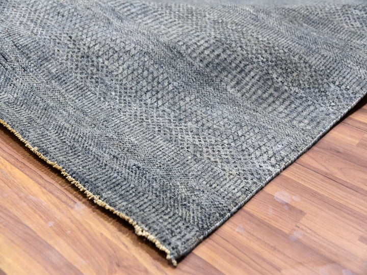12'0" x 12'1" New Hand Knotted Grey Wool Square Oriental Rug - MOA10279766