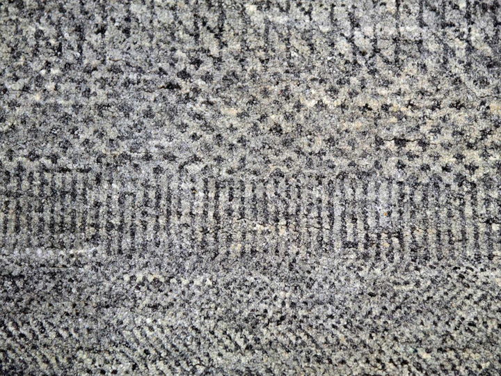 12'0" x 12'1" New Hand Knotted Grey Wool Square Oriental Rug - MOA10279766