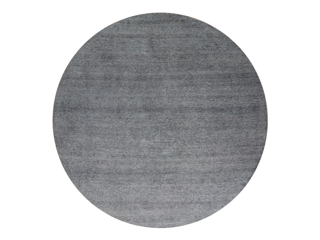 13'8" x 13'8" New Hand Knotted Grey Wool Square Oriental Rug - MOA10279767