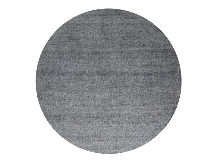 13'8" x 13'8" New Hand Knotted Grey Wool Square Oriental Rug - MOA10279767