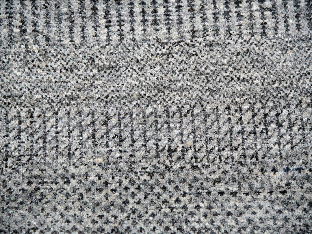 13'8" x 13'8" New Hand Knotted Grey Wool Square Oriental Rug - MOA10279767