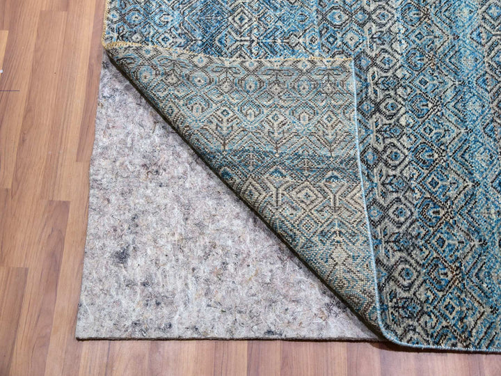 12'0" x 12'0" New Hand Knotted Blue Wool Square Oriental Rug - MOA10279770