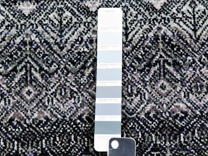 12'0" x 11'11" New Hand Knotted Grey Wool Square Oriental Rug - MOA10279772
