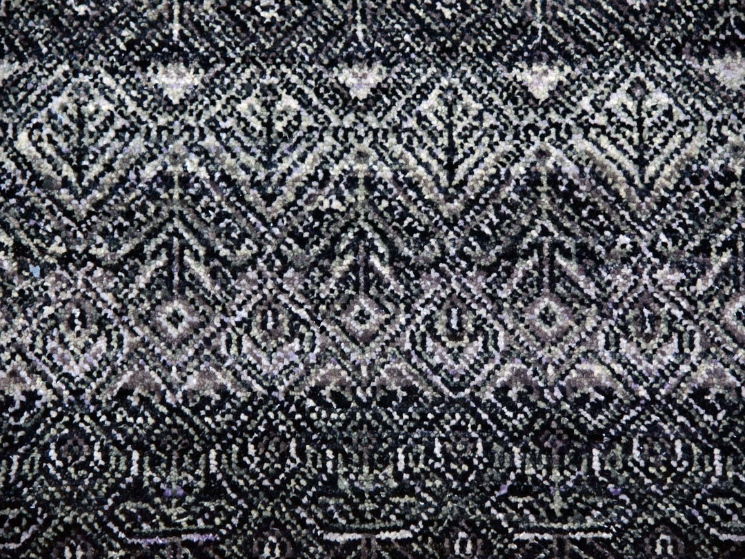 12'0" x 11'11" New Hand Knotted Grey Wool Square Oriental Rug - MOA10279772
