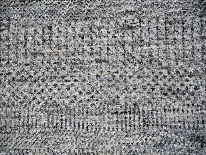 11'11" x 12'0" New Hand Knotted Grey Wool Round Oriental Rug - MOA10279774