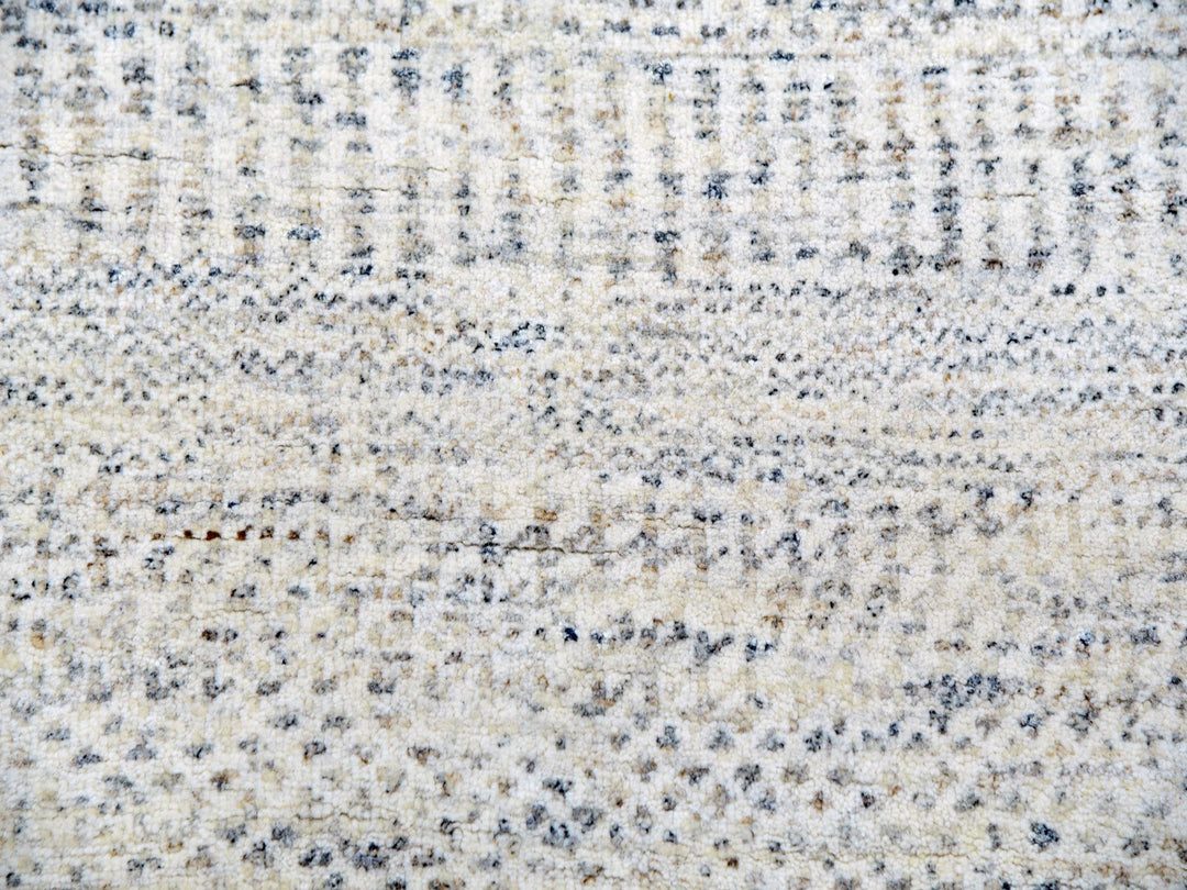 11'10" x 11'10" New Hand Knotted Grey Wool Round Oriental Rug - MOA10279776