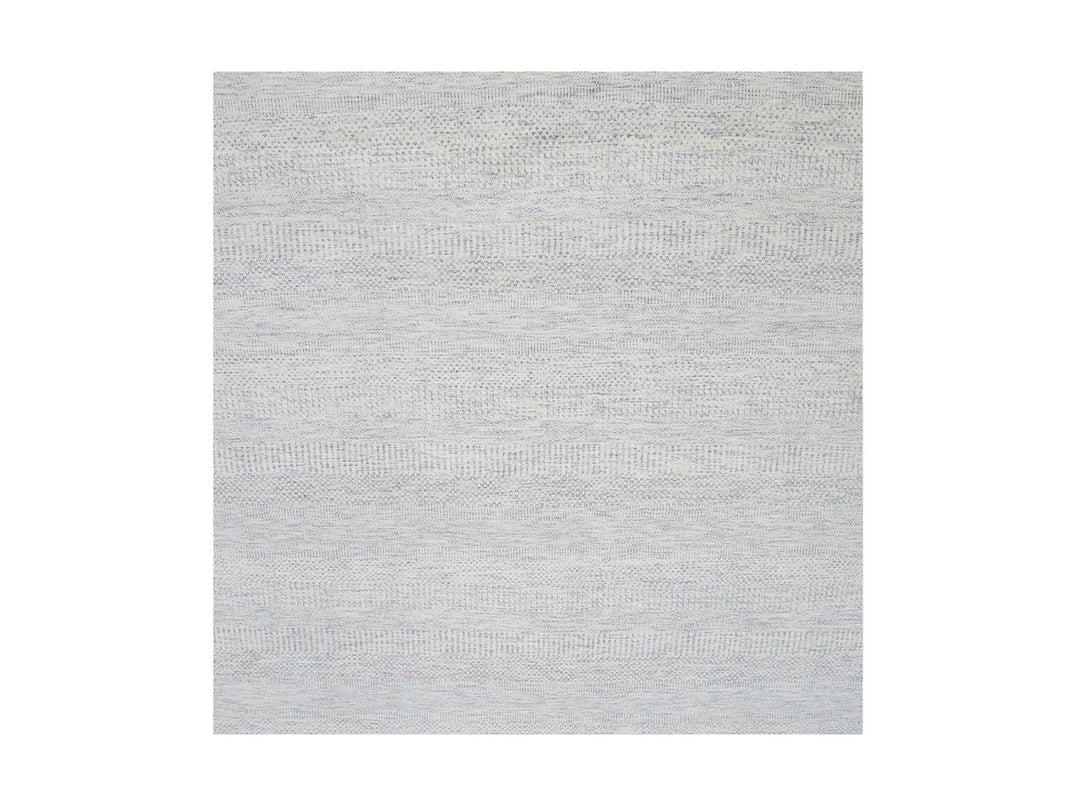 6'0" x 6'0" New Hand Knotted Grey Wool Square Oriental Rug - MOA10279797