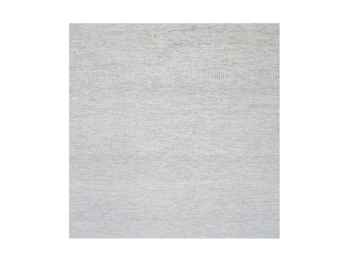 6'0" x 6'0" New Hand Knotted Grey Wool Square Oriental Rug - MOA10279797