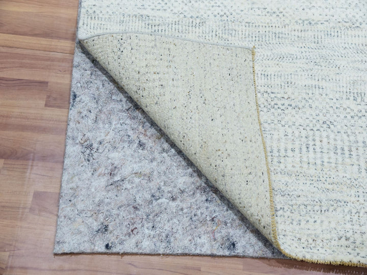 6'0" x 6'0" New Hand Knotted Grey Wool Square Oriental Rug - MOA10279797