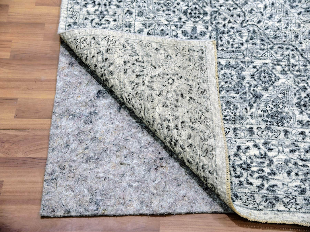 6'0" x 6'0" New Hand Knotted Ivory Wool Square Oriental Rug - MOA10279798
