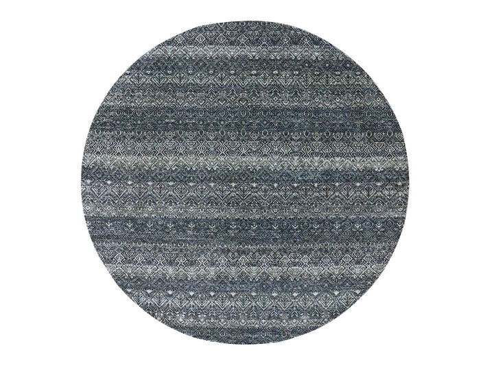 6'0" x 6'1" New Hand Knotted Grey Wool Rectangle Oriental Rug - MOA10279801