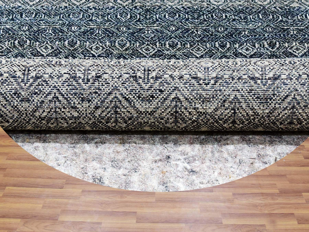 6'0" x 6'1" New Hand Knotted Grey Wool Rectangle Oriental Rug - MOA10279801